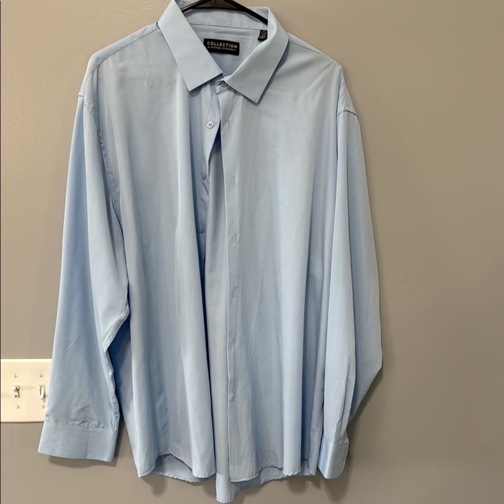 Collection By Michael Strahan Light Blue Dress Shirt for Men